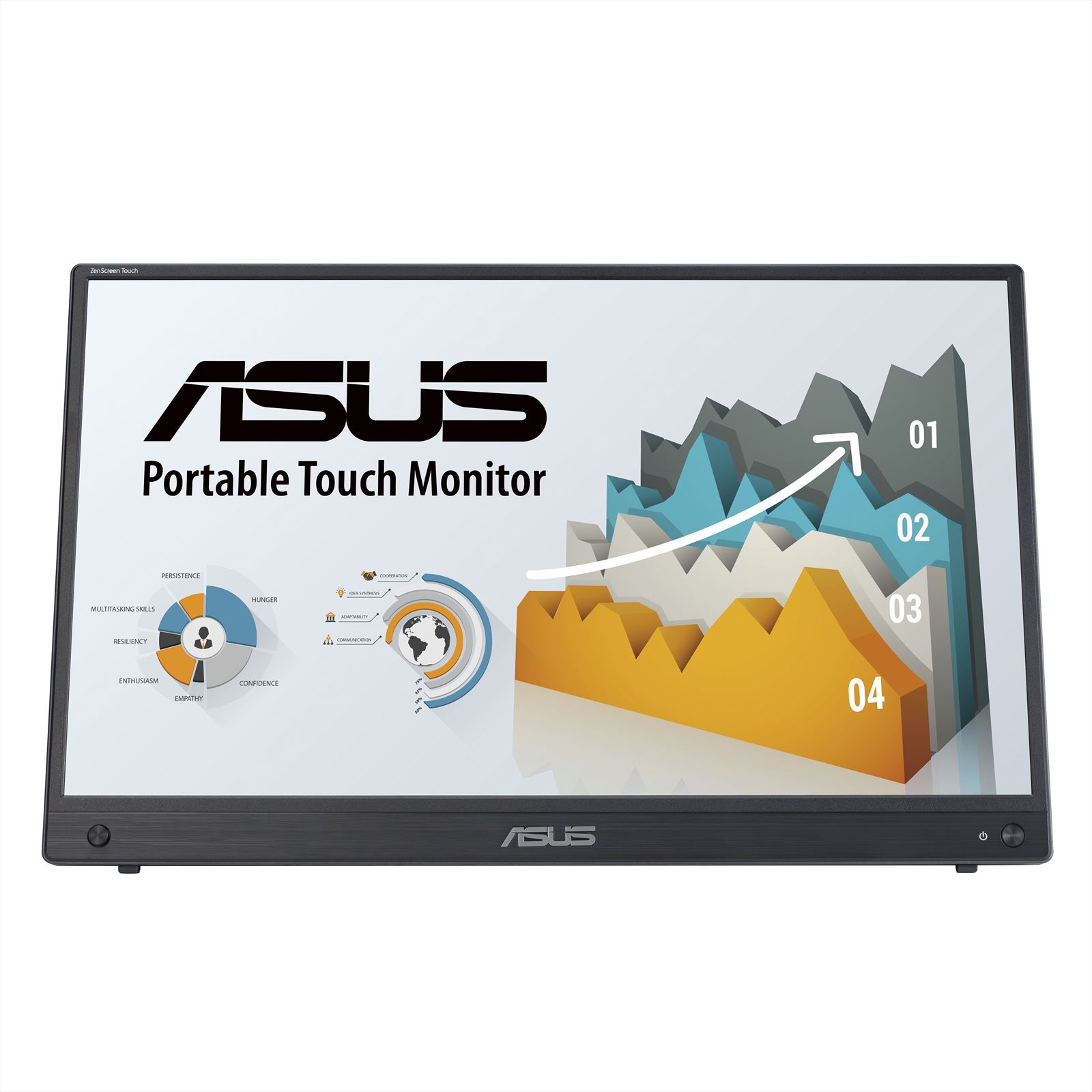 ASUS ZenScreen MB16AHT computer monitor 39,6 cm (15.6") 1920 x 1080 Pixels Full HD Touchscreen Zwart afbeelding