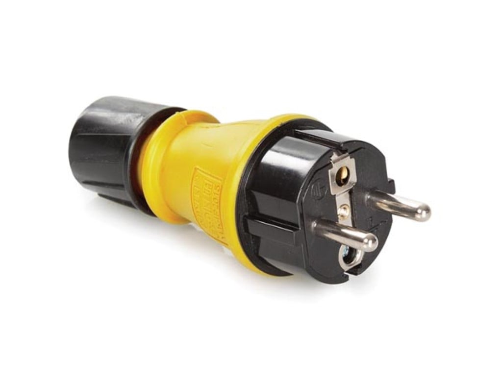BUITENSTEKKER MET DEKSEL EN KABELWARTEL - PENAARDE/SCHUKO - IP54 afbeelding