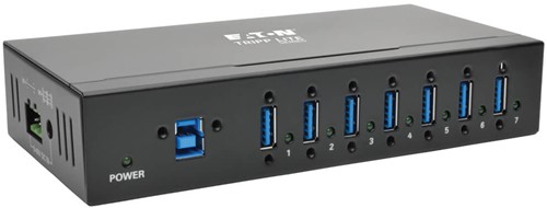 Tripp Lite U360-007-IND interface hub USB 3.2 Gen 1 (3.1 Gen 1) Type-B 5000 Mbit/s Zwart