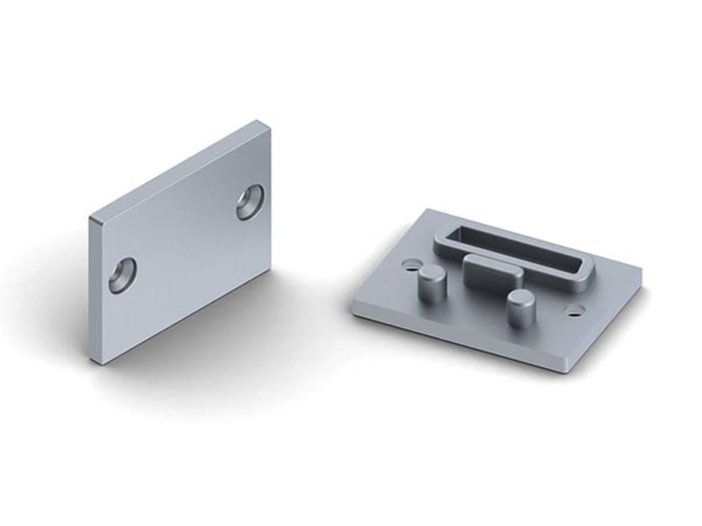Velleman ALUMINIUM AFSLUITDOP VOOR PMMA DIFFUSER VOOR LED-PROFIELEN'ALU-EXPOXY'- ZONDER KABELDOORVOER ZILVER