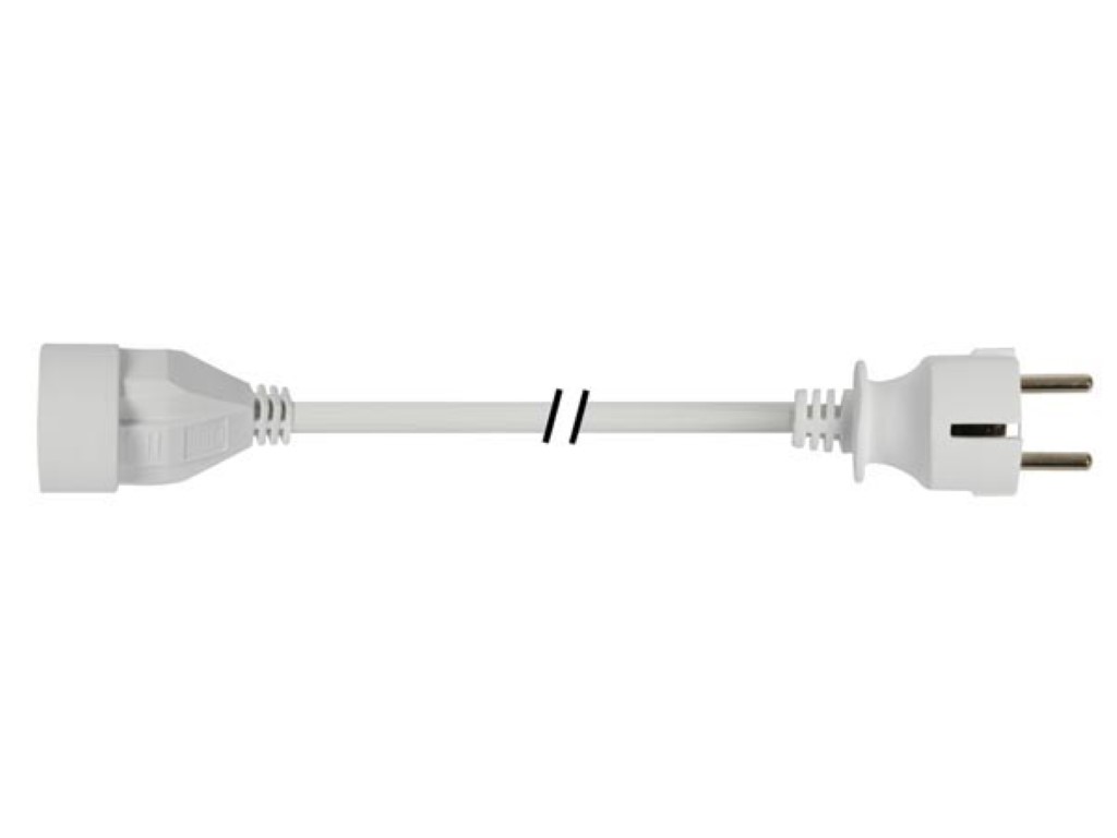 Velleman VERLENGKABEL 3 m WIT 3G1.5 RANDAARDE