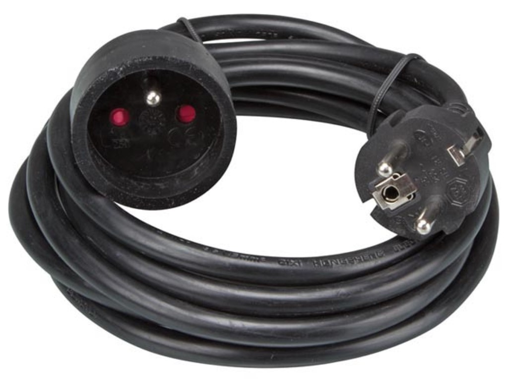 Velleman VERLENGKABEL 3 m ZWART 3G1.5 PENAARDE