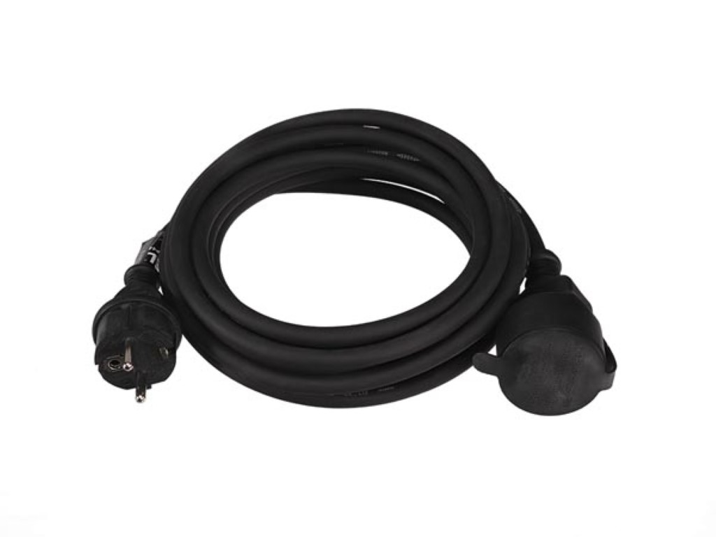 RUBBER VERLENGKABEL - 5 m - 3G1.5 - RANDAARDE afbeelding