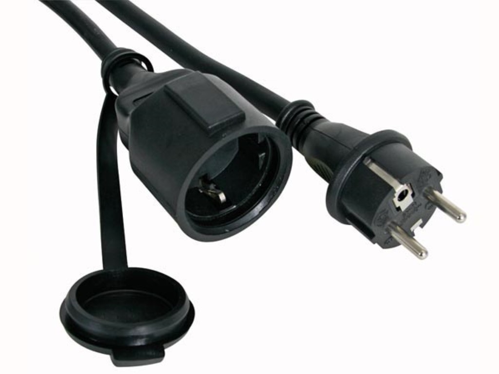 RUBBER VERLENGKABEL - 5 m - 3G2.5 - RANDAARDE afbeelding