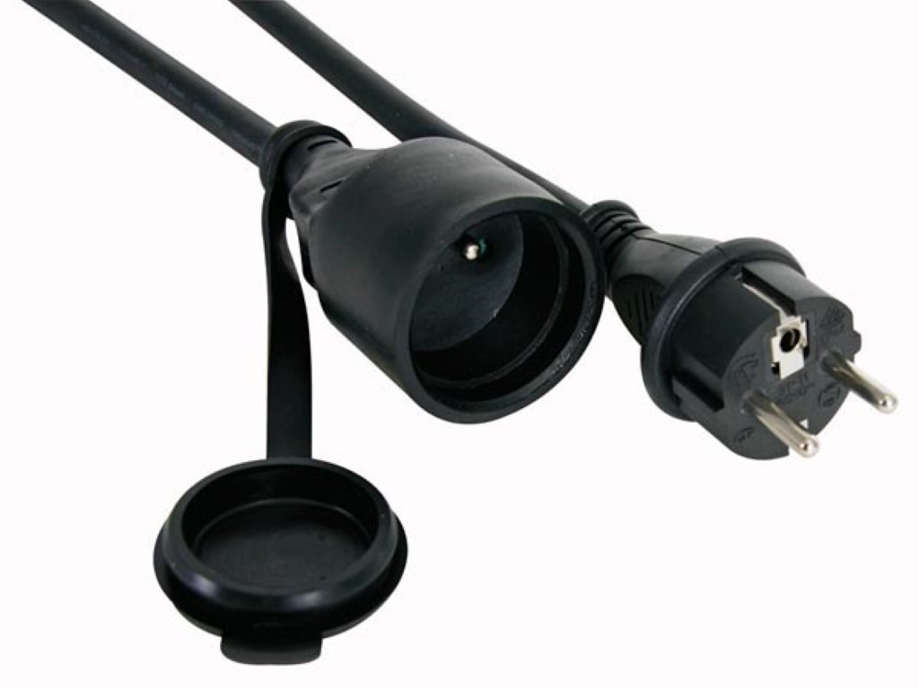 Velleman RUBBER VERLENGKABEL MET KRIMPKOUS 3G2.5 3 m PENAARDE