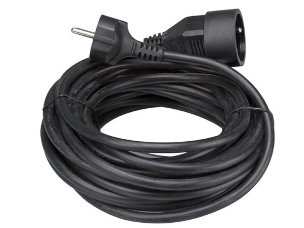 Velleman VERLENGKABEL 10 m ZWART 3G1.5 PENAARDE