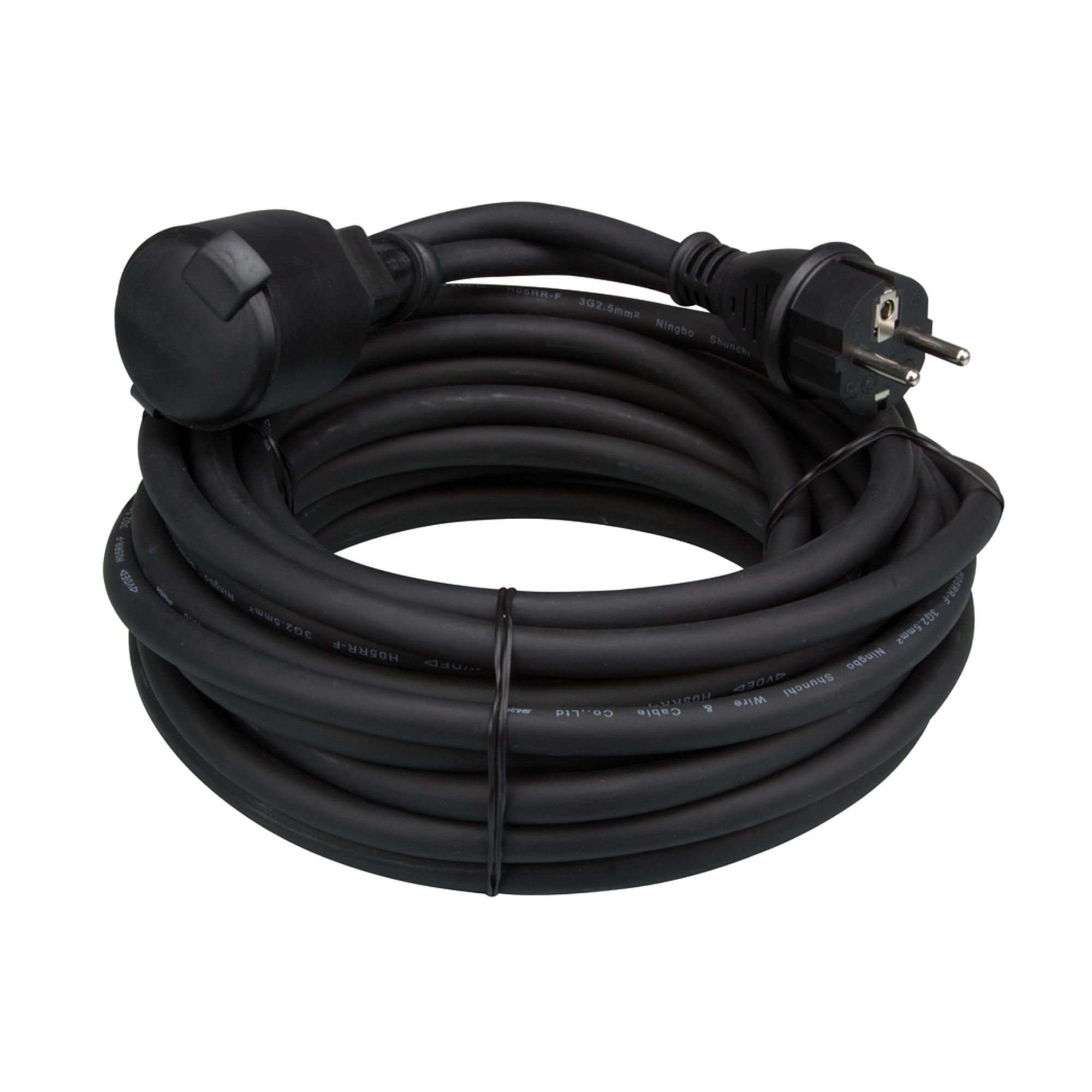 Velleman RUBBER VERLENGKABEL 10 m ZWART 3G2.5 PENAARDE