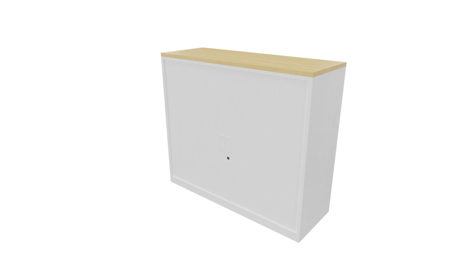 Roldeurkast 9011 - Wit - Beuken - 100 x 120 x 43 cm. afbeelding