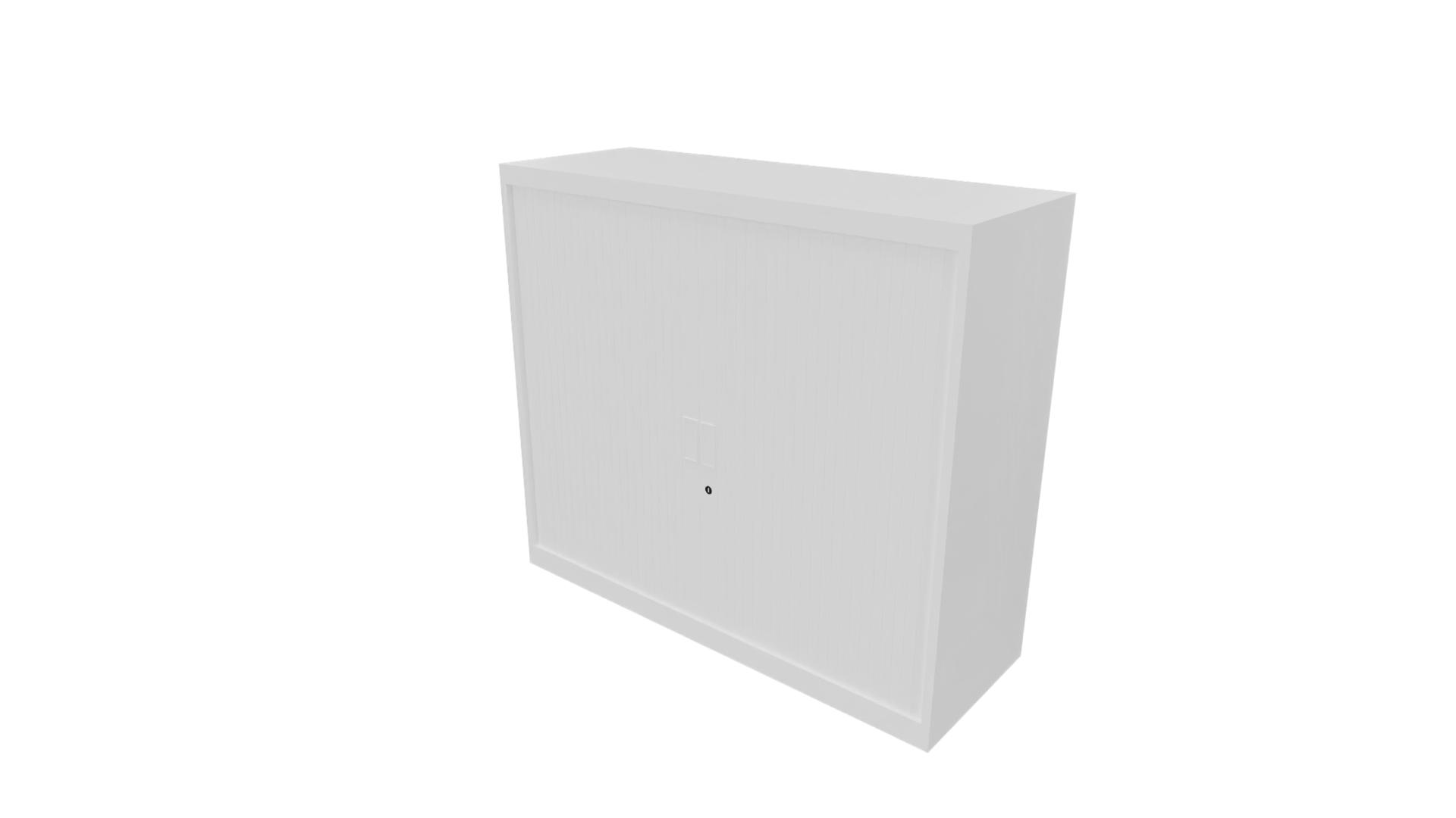 Roldeurkast 9011 - Wit - Wit - 100 x 120 x 43 cm. afbeelding