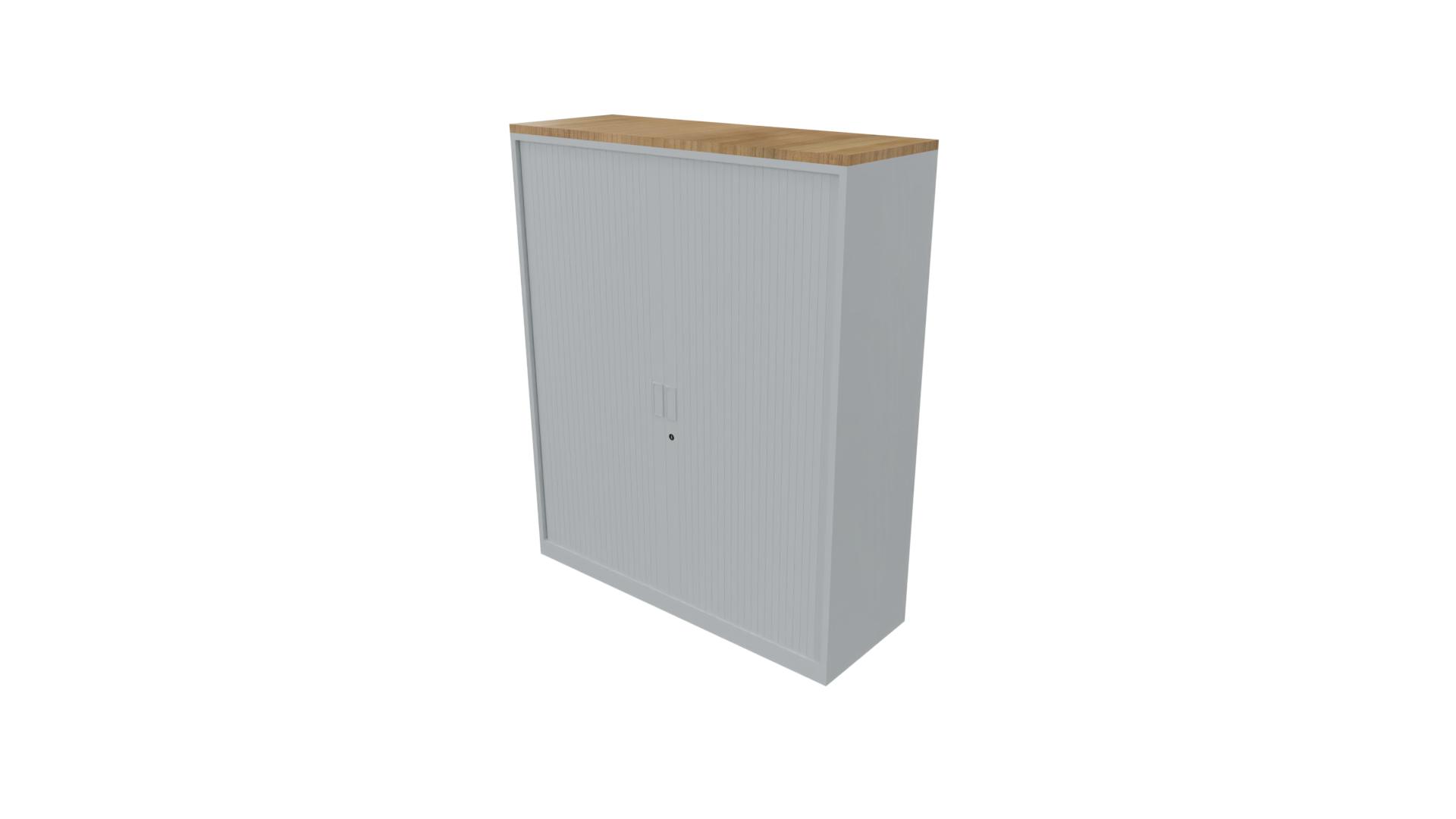 Roldeurkast 9011 - Alu - Toscaans noten - 136 x 120 x 43 cm. afbeelding