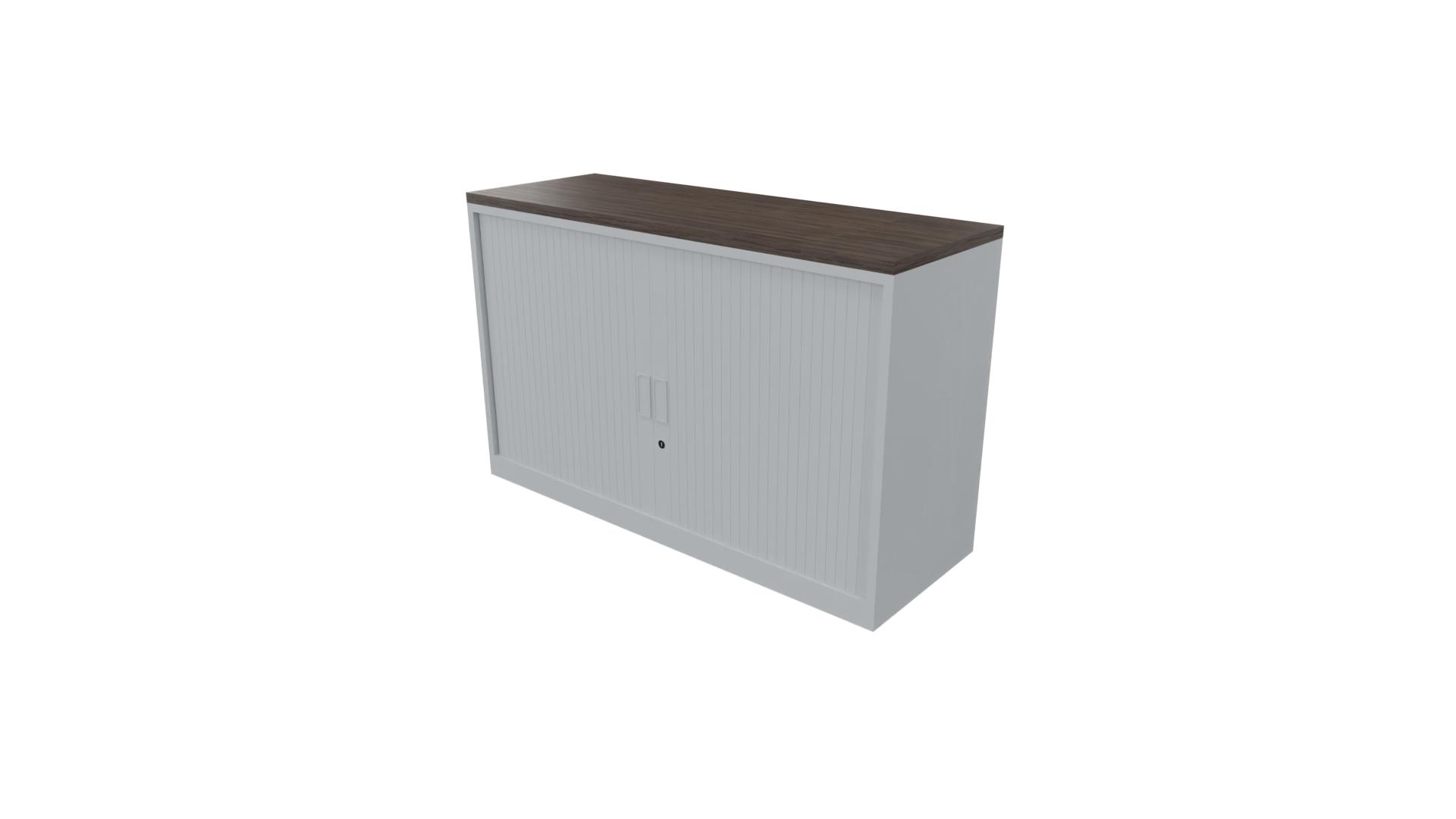 Roldeurkast 9011 - Alu - Eiken donker - 72 x 120 x 43 cm. afbeelding