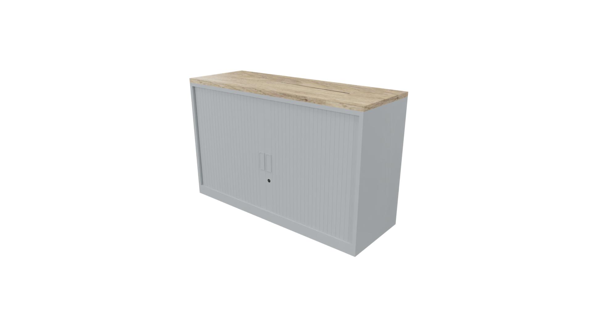 Roldeurkast 9011 - Alu - Eiken YT49a - 72 x 120 x 43 cm. afbeelding
