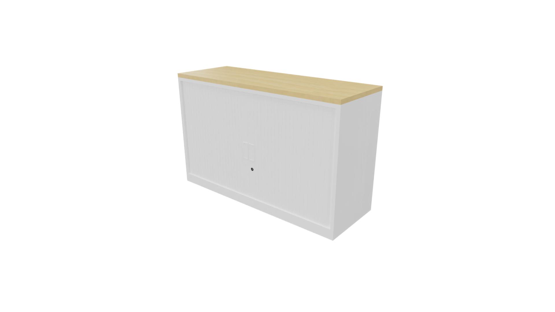Roldeurkast 9011 - Wit - Beuken - 72 x 120 x 43 cm. afbeelding
