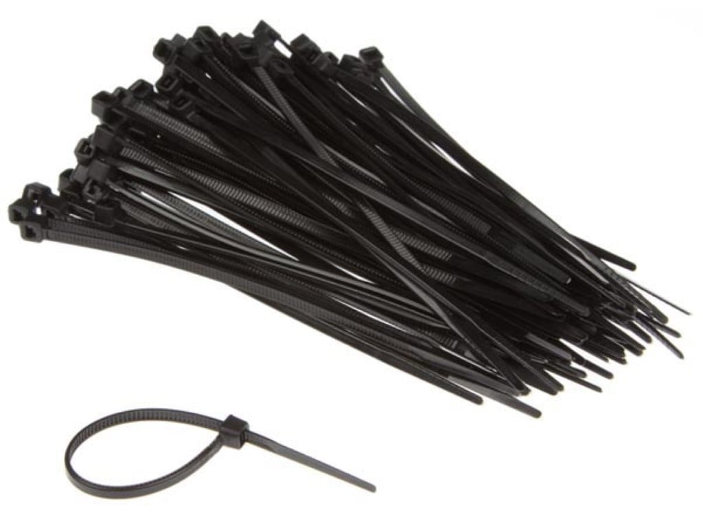 SET MET NYLON KABELBINDERS - 2.5 x 100 mm - ZWART (100 st.) afbeelding