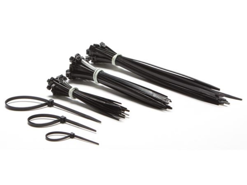 SET MET NYLON KABELBINDERS - ZWART (75 st.) afbeelding