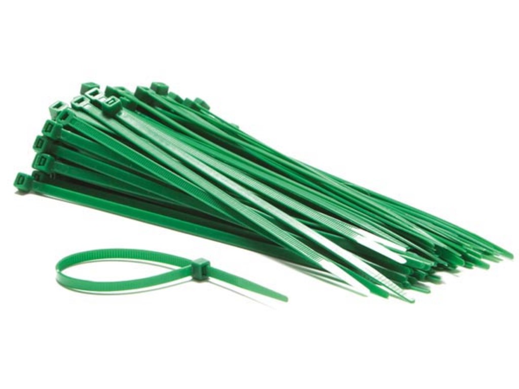Velleman SET MET NYLON KABELBINDERS 4.6 x 200 mm GROEN (100 st.)