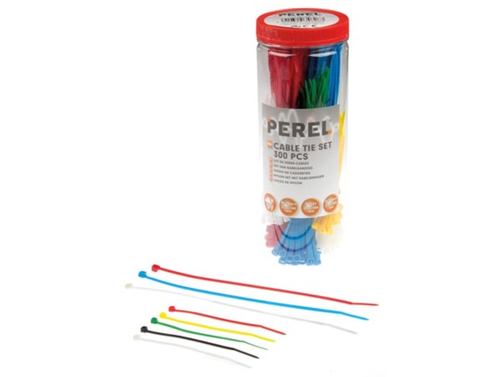 Velleman SET MET NYLON KABELBINDERS VERSCHILLENDE KLEUREN (300 st.)