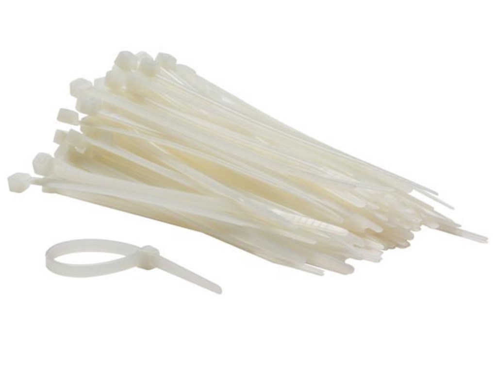 Velleman SET MET NYLON KABELBINDERS 4.6 x 120 mm WIT (100 st.)