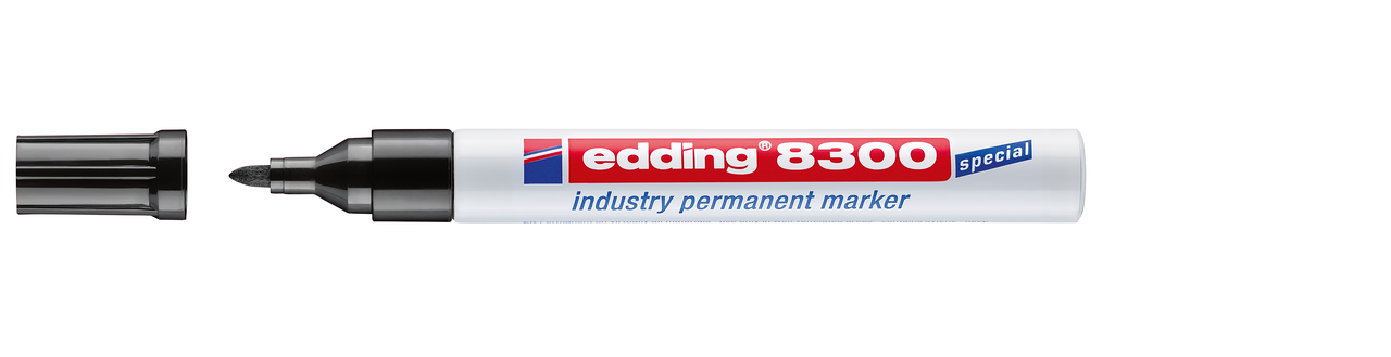 Viltstift edding 8300 industrie rond 1.5-3mm zwart afbeelding