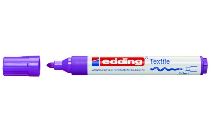 Textielmarker edding 4500 rond 2-3mm neon violet afbeelding