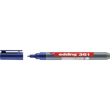 Whiteboardmarker edding 361 rond 1mm blauw afbeelding