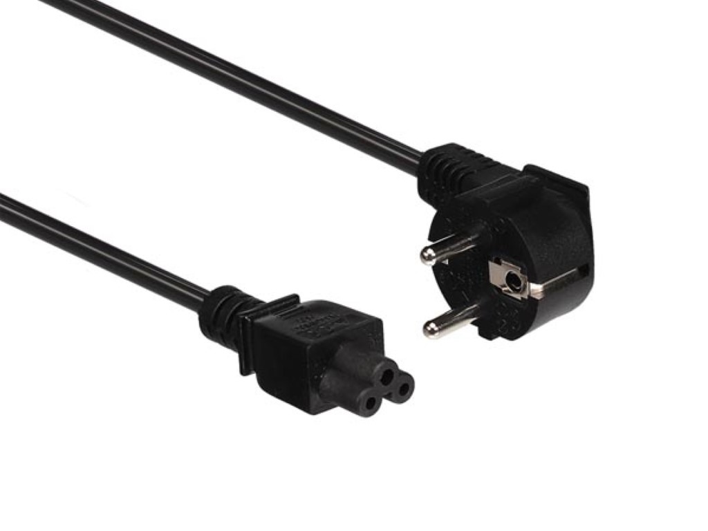 VOEDINGSKABEL CEE 7/7 90° + C5 L=1.8 m H05VV-F 3G0.75 mm² afbeelding