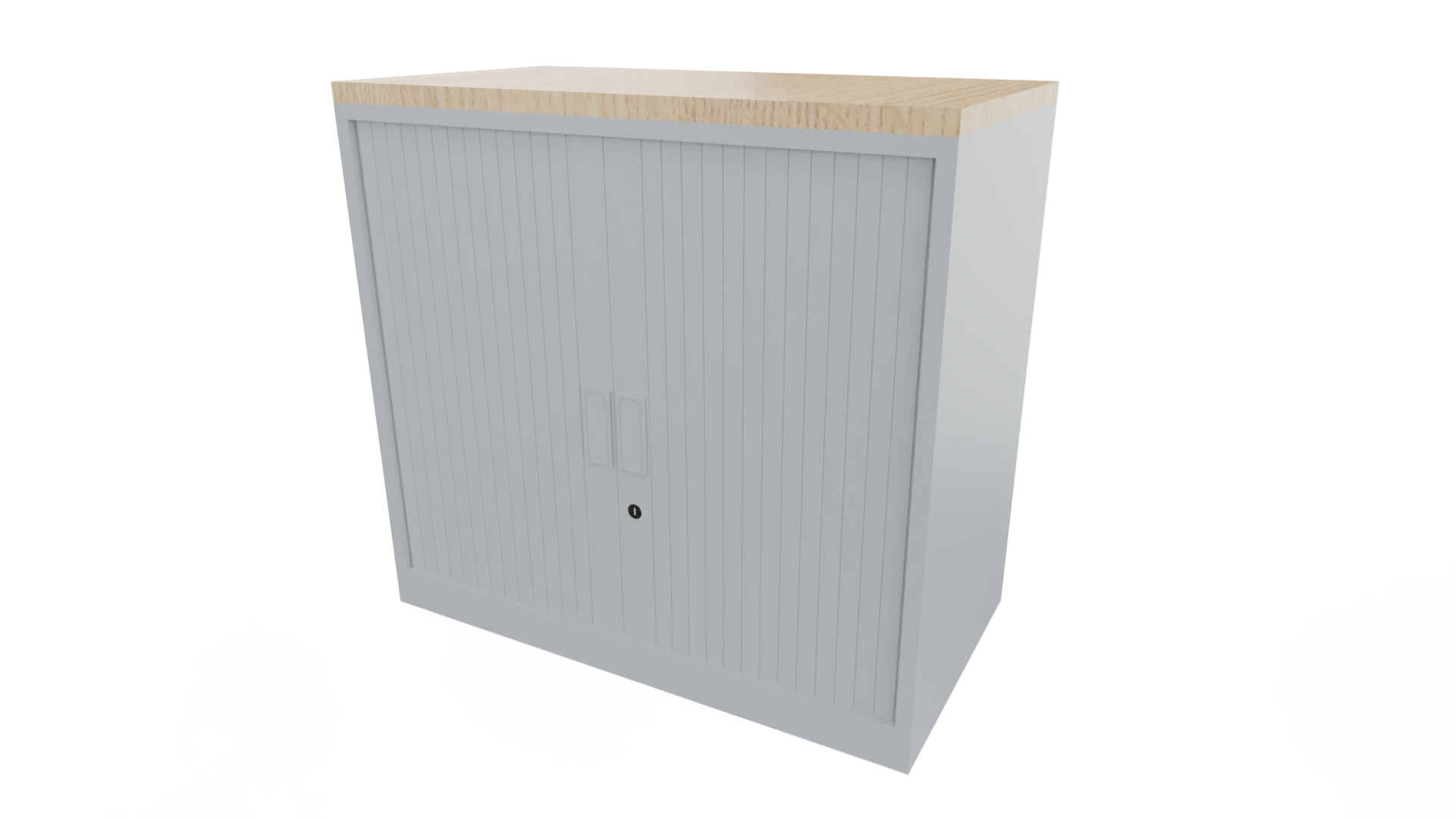 Roldeurkast 9011 - Alu - Eiken licht - 72 x 80 x 43 cm. afbeelding