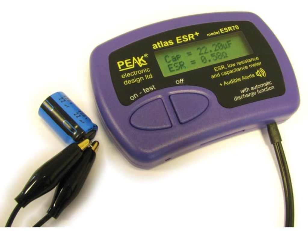 ESR / LAGE WEERSTAND EN CAPACITEITSMETER afbeelding