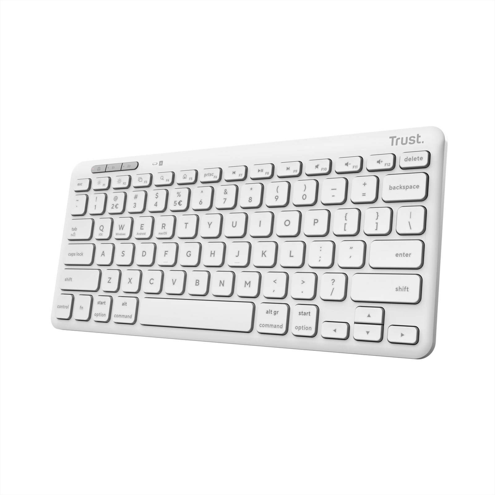 Trust Lyra toetsenbord Universeel RF-draadloos + Bluetooth QWERTY Amerikaans Engels Wit afbeelding