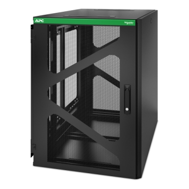 APC NetShelter WX AR118SM 18U/HE, 19inch Wandpatchkast, Geschikt voor muurbevestiging, 800MM diep, Gemonteerd afbeelding