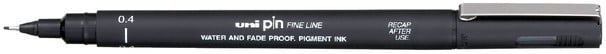 Fineliner Uni-ball Pin 0.4mm zwart afbeelding