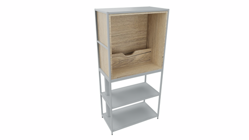 Kastelement 22601 - 165 x 80 x 43 cm. - Alu - Eiken YT49a
