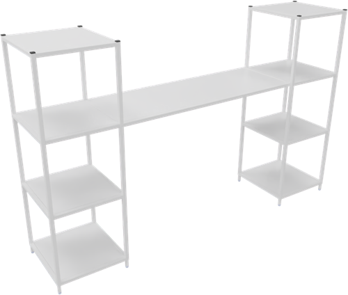 Kastelement 22501 - 124 x 40 x 43 cm. - Wit - Wit