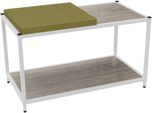 Kastelement 21801 - 46 x 80 x 43 cm. - Wit - Eiken YT63A