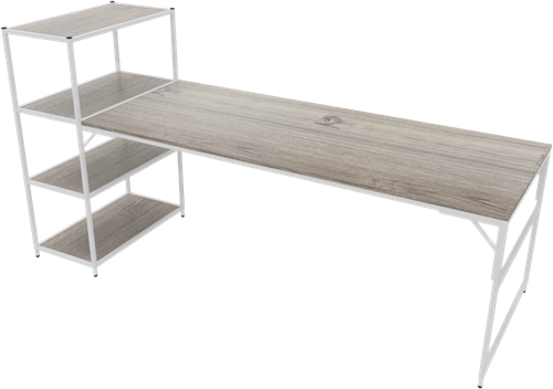 Kastelement 22001 - 124 x 80 x 43 cm. - Wit - Eiken YT63A