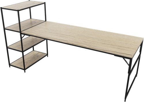 Kastelement 22001 - 124 x 80 x 43 cm. - Zwart - Eiken YT49a