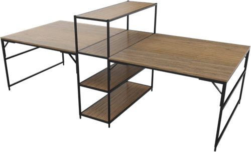 Kastelement 22301 - 124 x 119 x 43 cm. - Zwart - Eiken YT60A