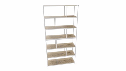 Kastelement 21501 - 244 x 119 x 43 cm. - Wit - Eiken YT49a