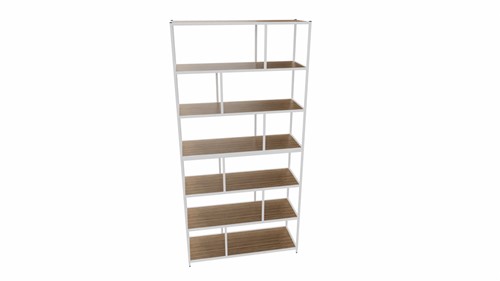 Kastelement 21501 - 244 x 119 x 43 cm. - Wit - Eiken YT60A