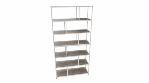 Kastelement 21501 - 244 x 119 x 43 cm. - Wit - Eiken YT63A