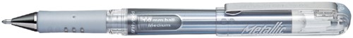 Gelschrijver Pentel K230M medium metallic zilver afbeelding