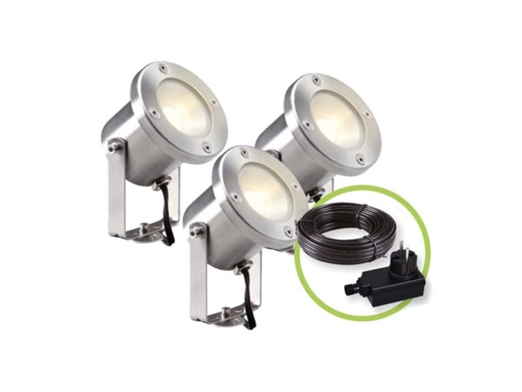 Velleman GARDEN LIGHTS CATALPA SET SPOT 12 V 3 st. 190 lm 3 W 3000 K