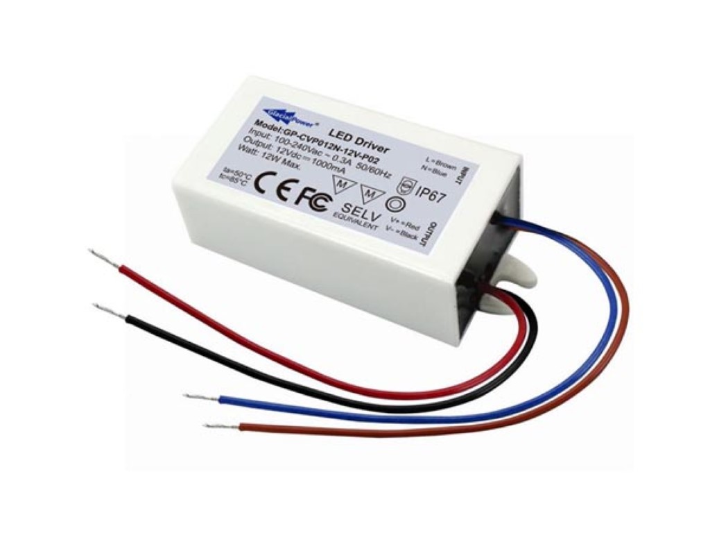 LED VOEDING ENKELE UITGANG 12 VDC 12 W afbeelding