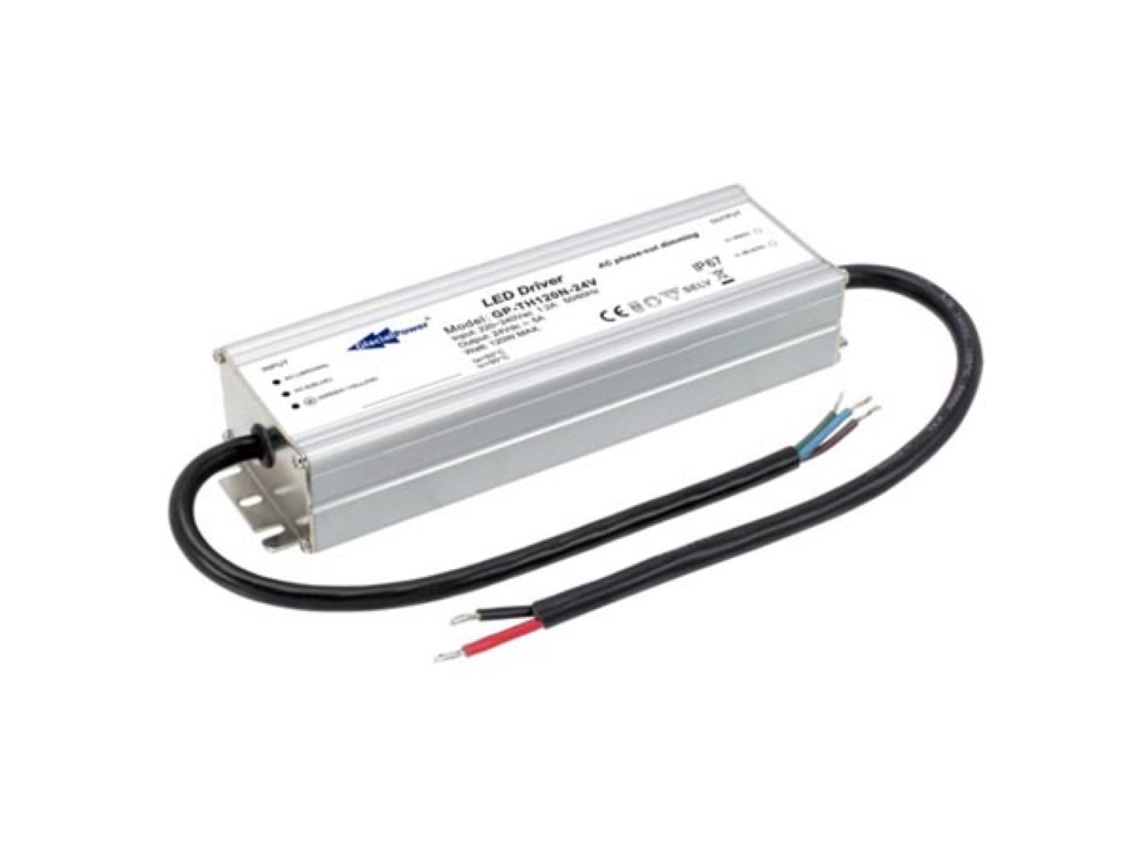 LEDVOEDING MET CONSTANTE SPANNING - 120 W 24 V 5 A - TRIAC DIMBAAR afbeelding