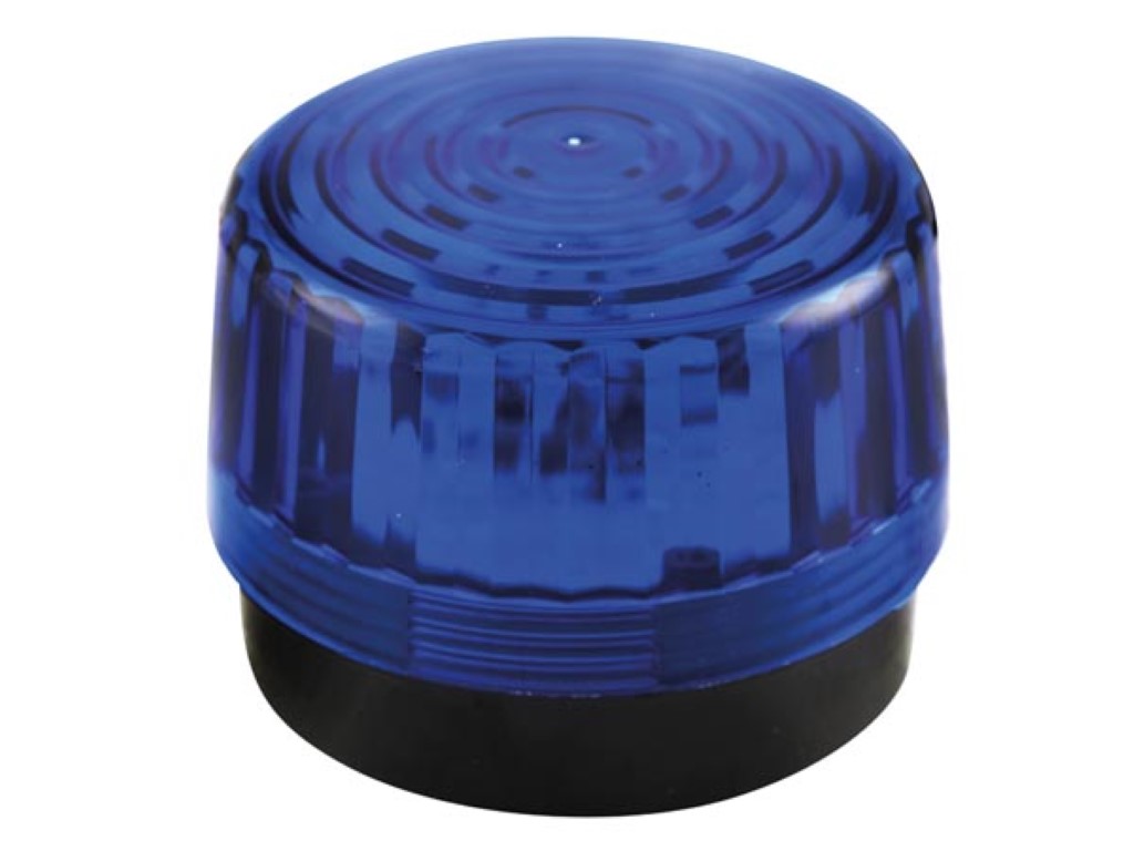 Velleman LED-KNIPPERLICHT BLAUW 12 VDC -ø 100 mm