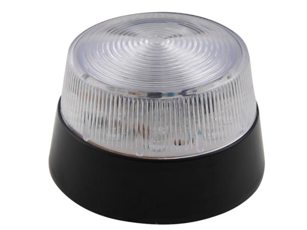 Velleman LED-KNIPPERLICHT TRANSPARANT 12 VDC -ø 77 mm