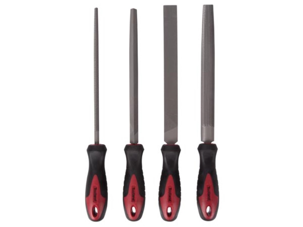 VIJLENSET VOOR STAAL - 20 cm - 4 st. afbeelding