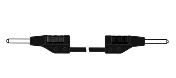 Velleman SPUITGEGOTEN MEETSNOER 2mm 25cm ZWART (MVL 2 25)