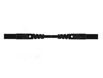 Velleman SPUITGEGOTEN MEETSNOER MET CONTACTBEVEILIGING 4mm 25cm BLACK (MLB GG-SH 25 1)