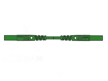 Velleman MEETSNOER MET CONTACTBEVEILIGING 1m GROEN RECHTE BUS 4mm MLB GG-SH25 1